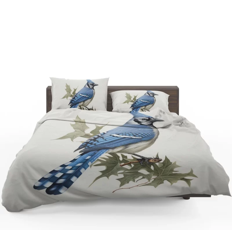 Blue Jay Sitting on Branch Bedding Set 1