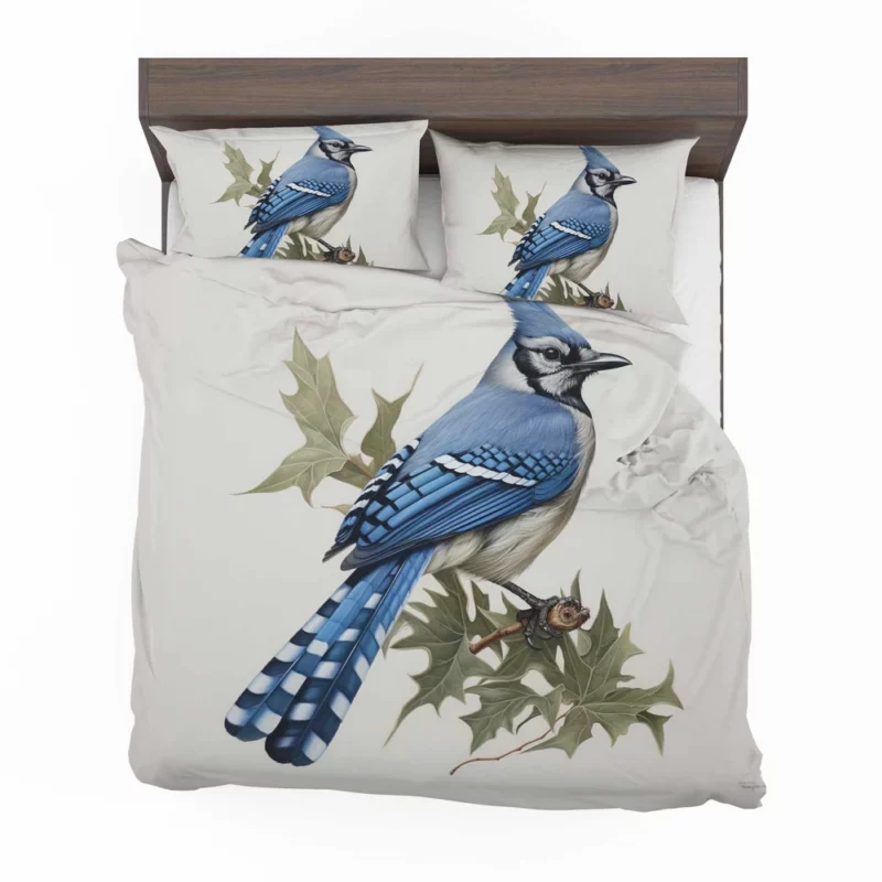 Blue Jay Sitting on Branch Bedding Set 2