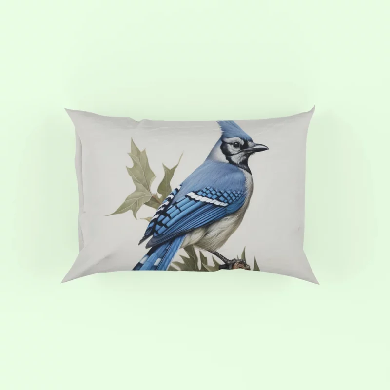 Blue Jay Sitting on Branch Pillow Case