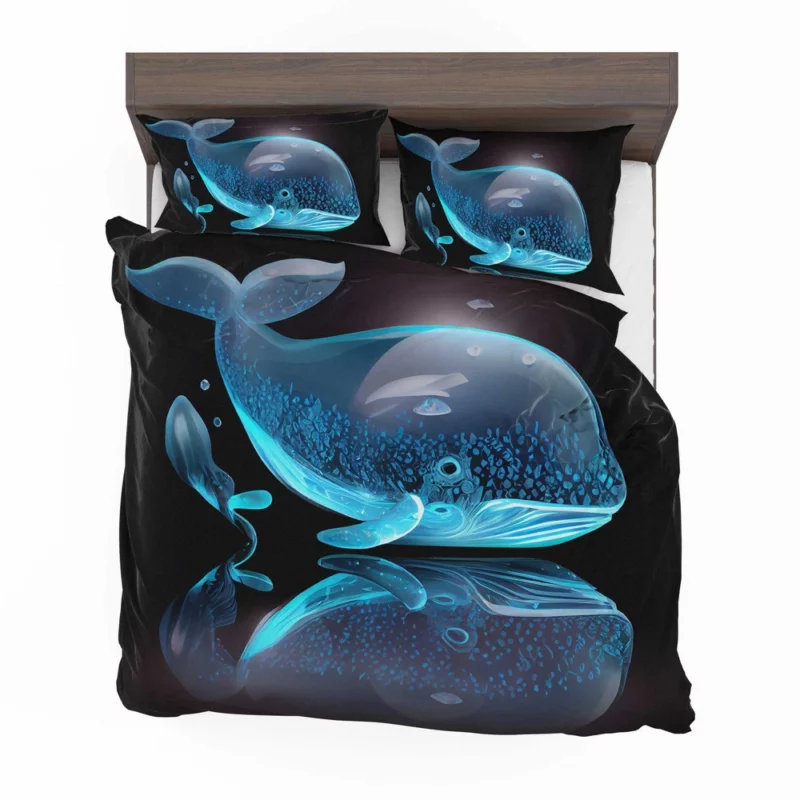 Blue Whale AI Artwork Bedding Set 2