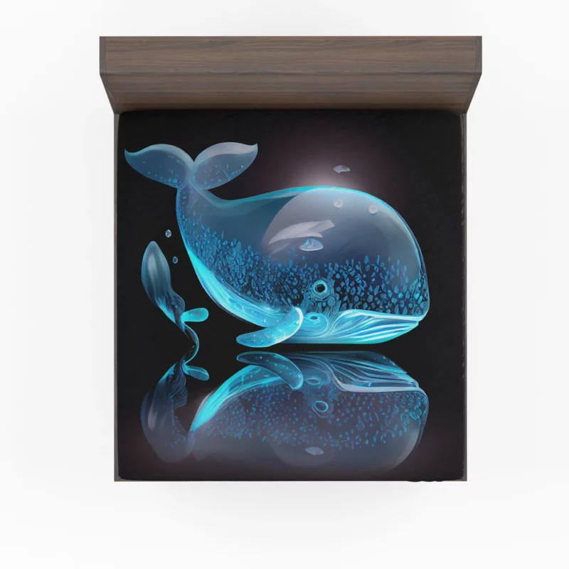 Blue Whale AI Artwork Fitted Sheet