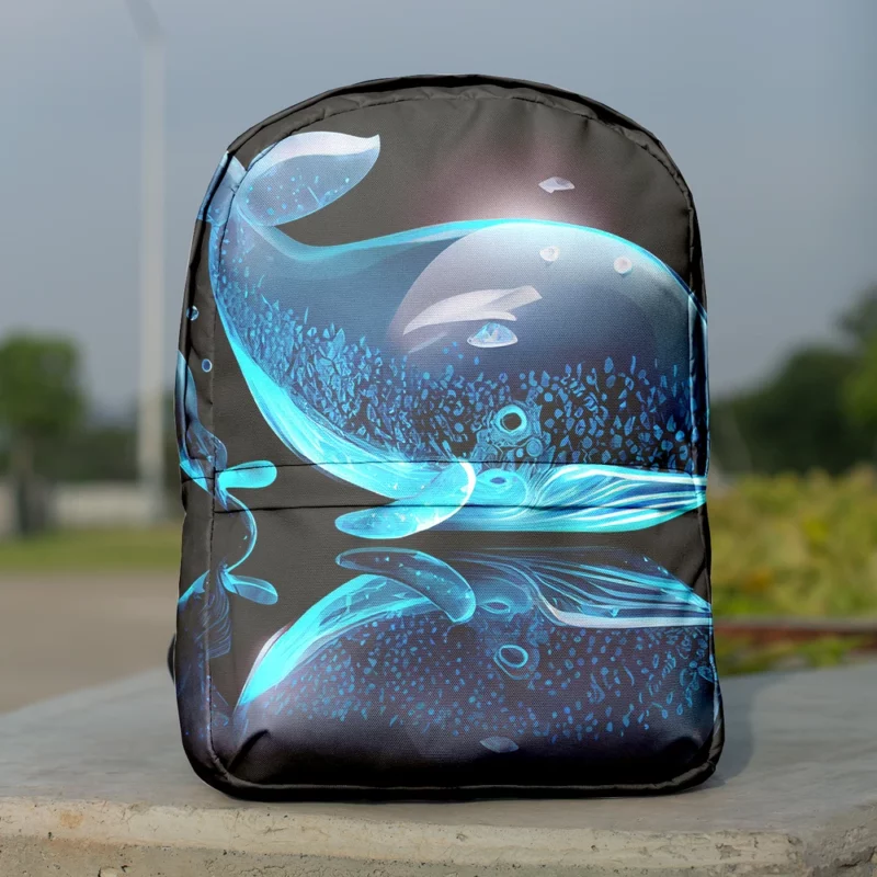 Blue Whale AI Artwork Minimalist Backpack