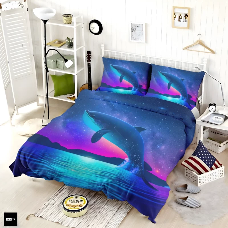 Blue Whale SEA Artwork Bedding Set