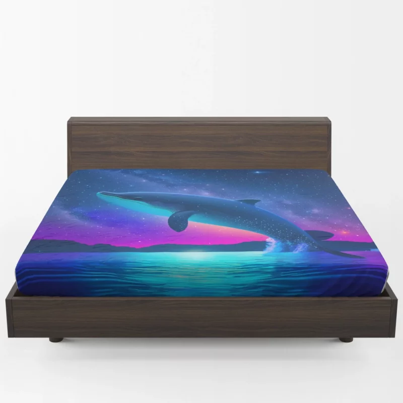 Blue Whale SEA Artwork Fitted Sheet 1