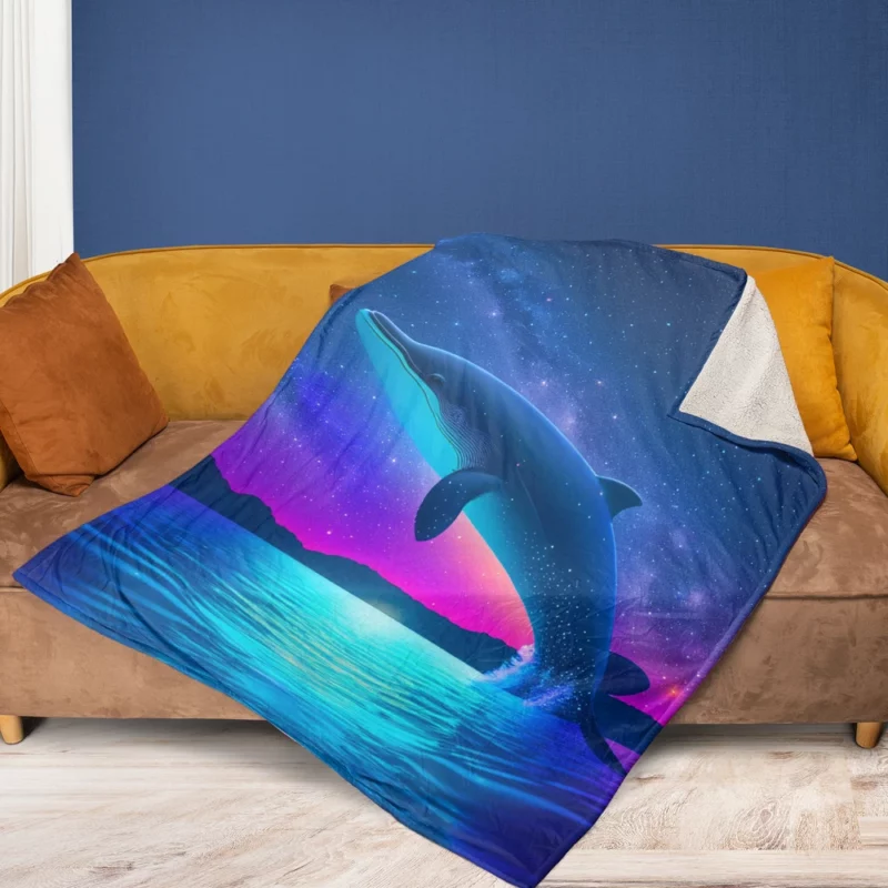 Blue Whale SEA Artwork Fleece Blanket 1