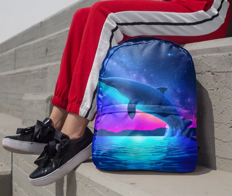 Blue Whale SEA Artwork Minimalist Backpack 1