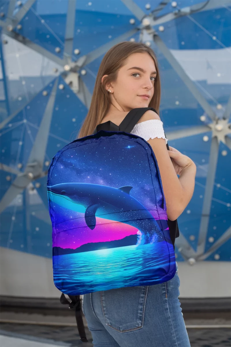 Blue Whale SEA Artwork Minimalist Backpack 2