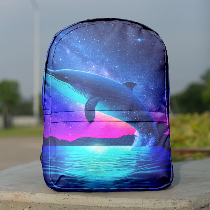 Blue Whale SEA Artwork Minimalist Backpack