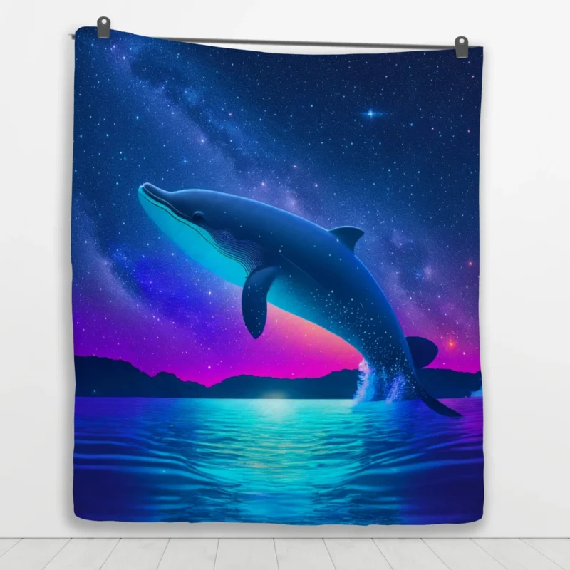 Blue Whale SEA Artwork Quilt Blanket 1