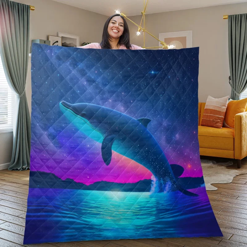 Blue Whale SEA Artwork Quilt Blanket