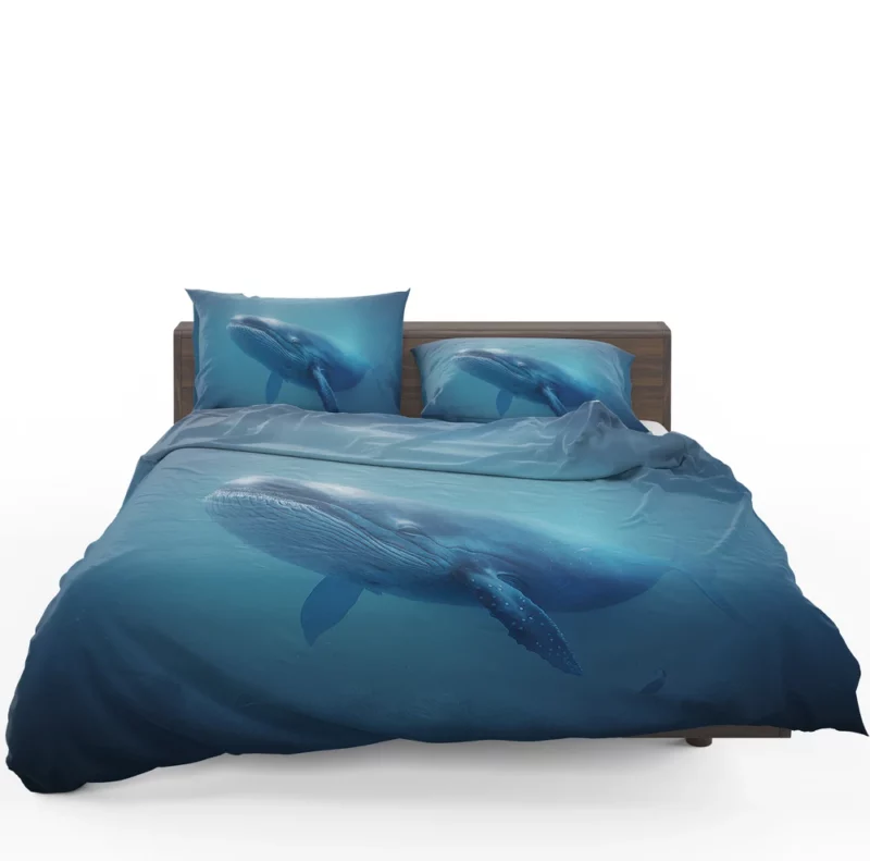 Blue Whales AI Artwork Bedding Set 1