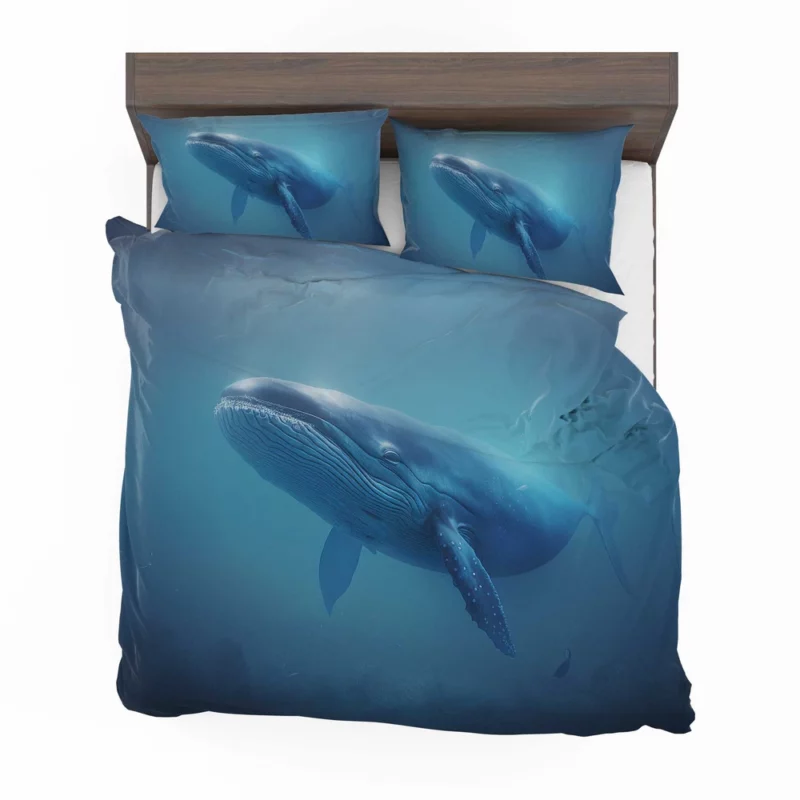 Blue Whales AI Artwork Bedding Set 2