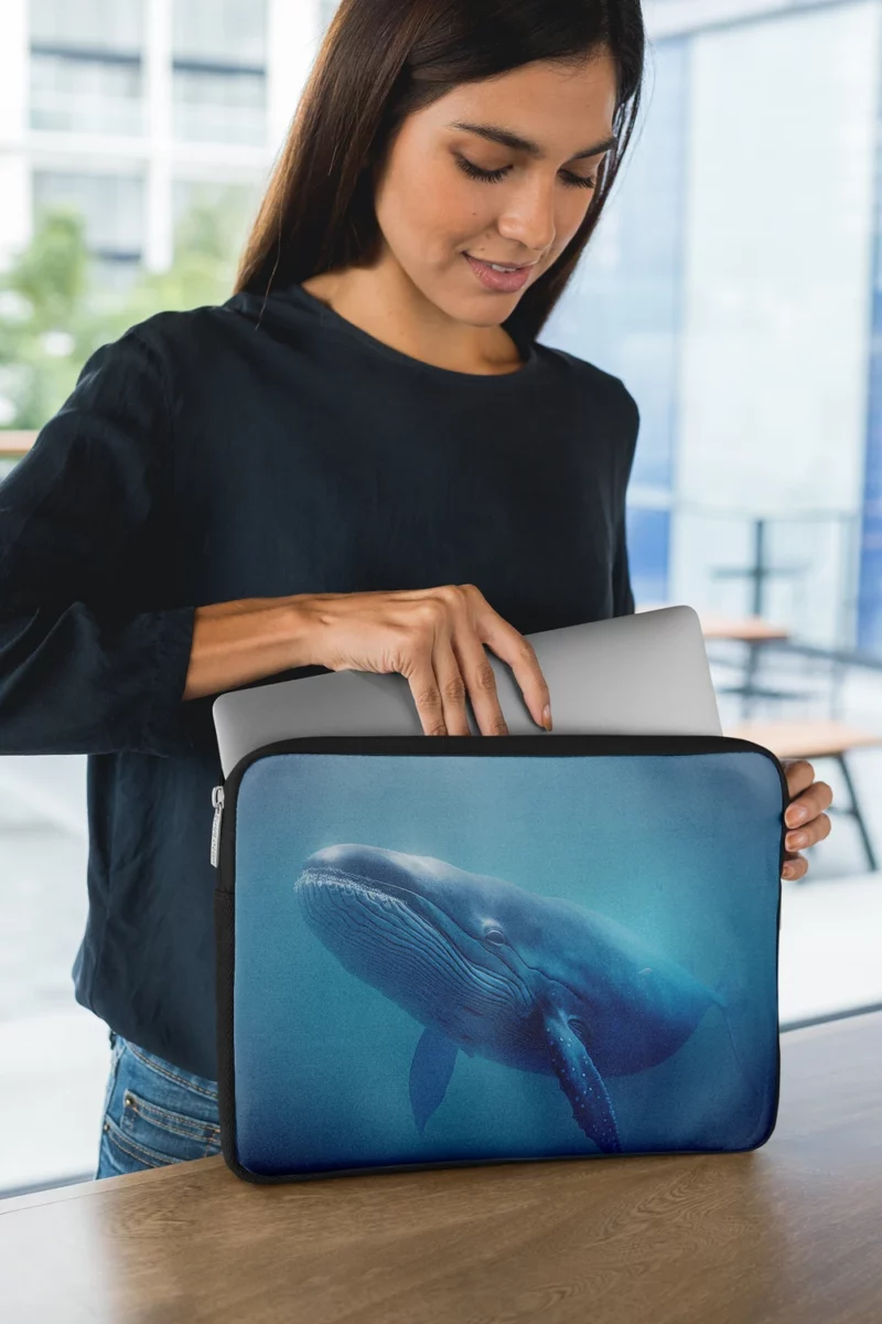 Blue Whales AI Artwork Laptop Sleeve 1