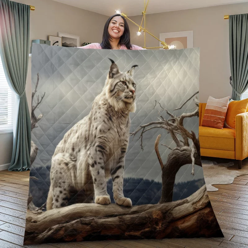 Bobcat Nature Photography Quilt Blanket