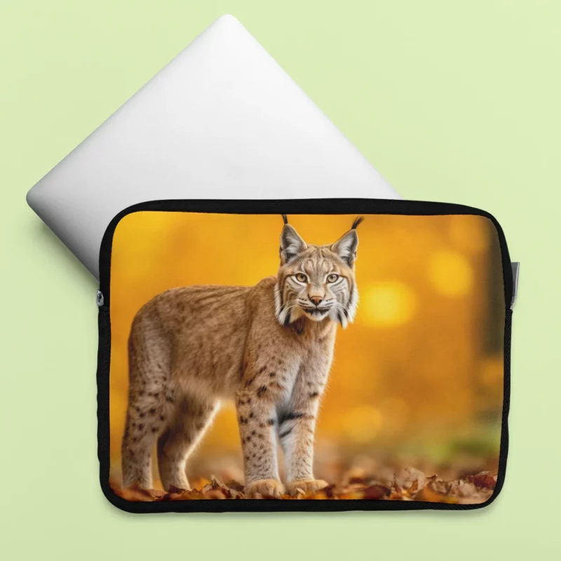 Bobcat in Autumn Season Laptop Sleeve