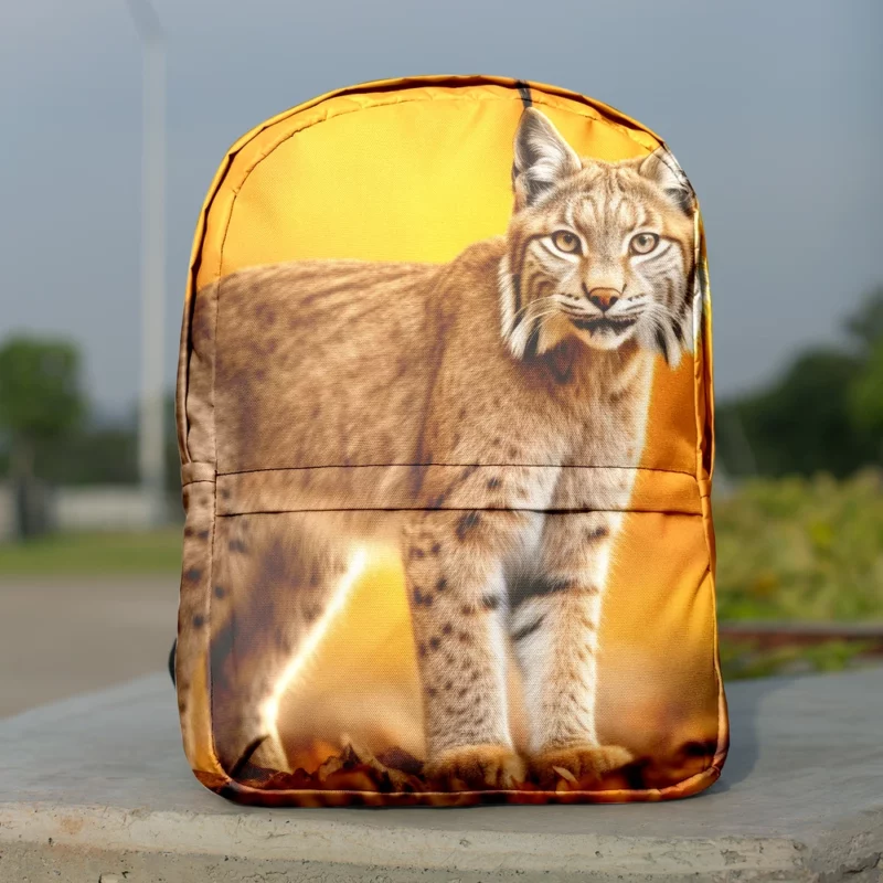 Bobcat in Autumn Season Minimalist Backpack