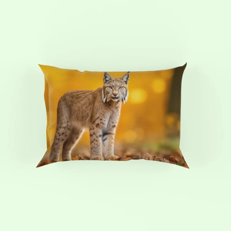 Bobcat in Autumn Season Pillow Case