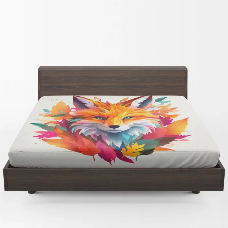 Bright Fox AI Artwork Fitted Sheet 1