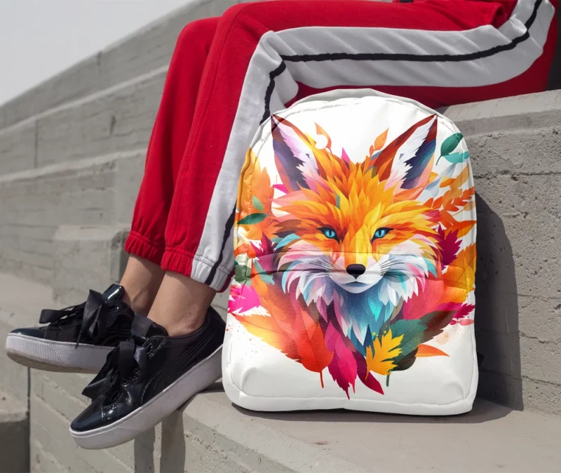 Bright Fox AI Artwork Minimalist Backpack 1