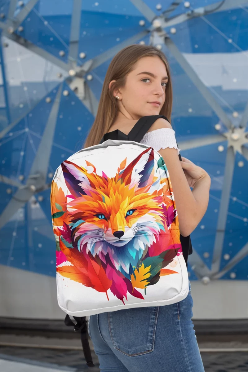 Bright Fox AI Artwork Minimalist Backpack 2