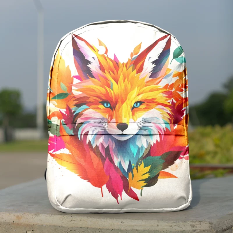 Bright Fox AI Artwork Minimalist Backpack