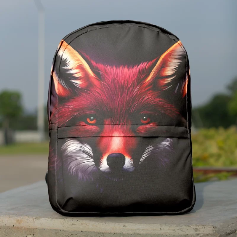 Brown Fox Portrait Minimalist Backpack