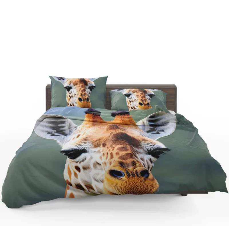 Brown and White Giraffe Bedding Set 1