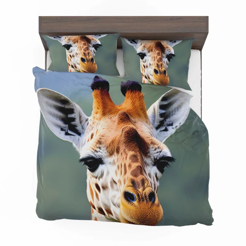 Brown and White Giraffe Bedding Set 2