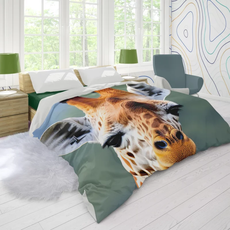 Brown and White Giraffe Duvet Cover