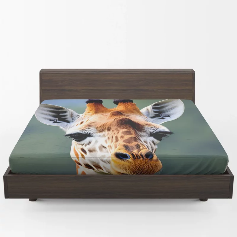 Brown and White Giraffe Fitted Sheet 1