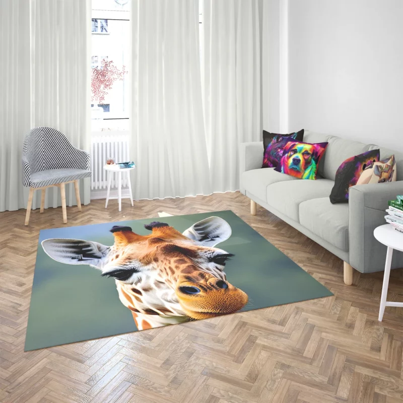 Brown and White Giraffe Rug 2