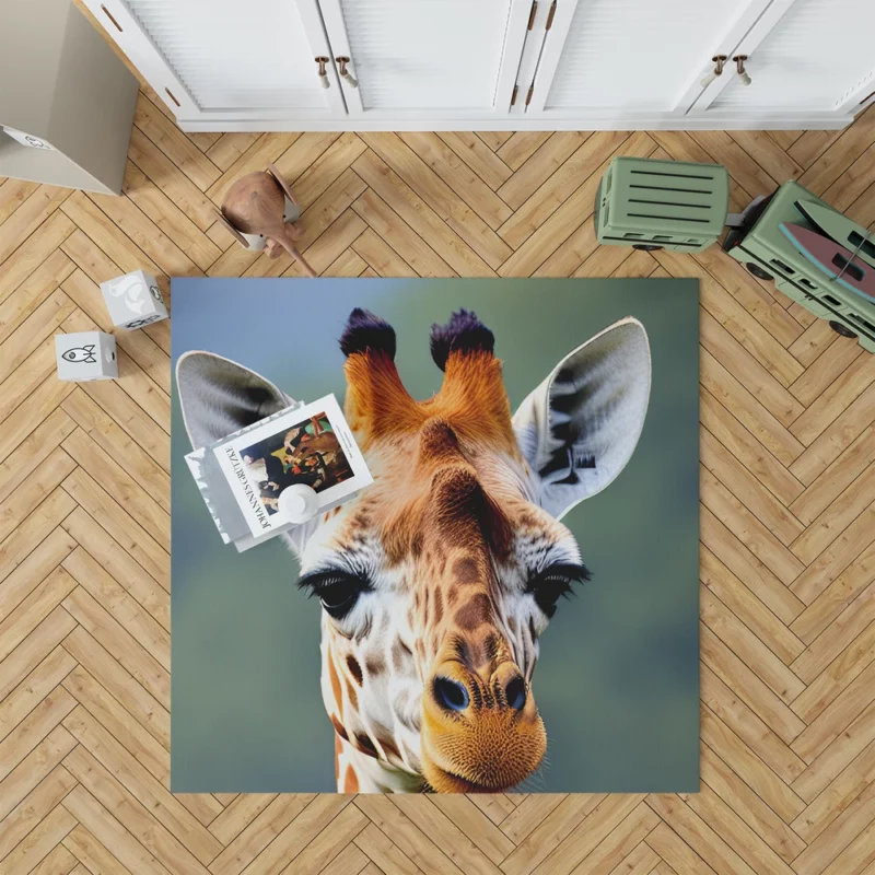 Brown and White Giraffe Rug