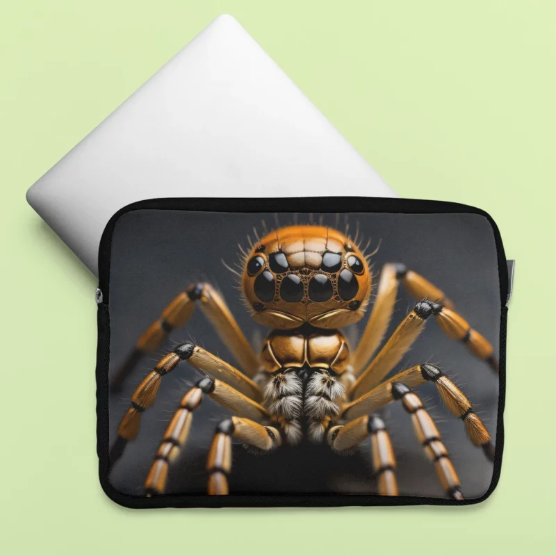 Brown and Yellow Spider Laptop Sleeve