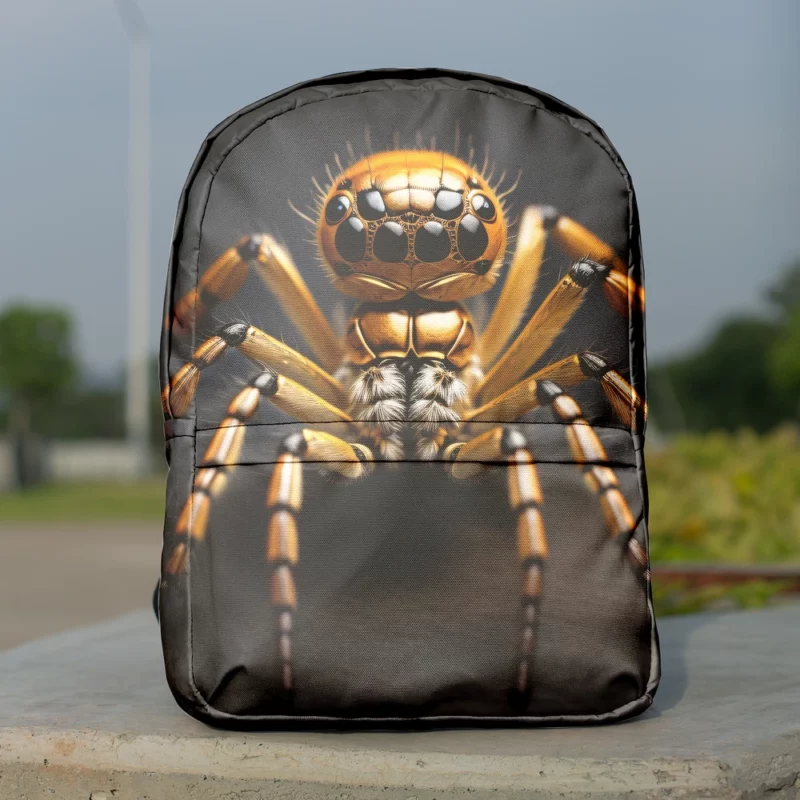 Brown and Yellow Spider Minimalist Backpack