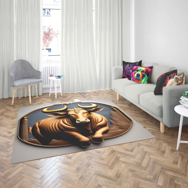 Bull With Gold Crown Rug 2