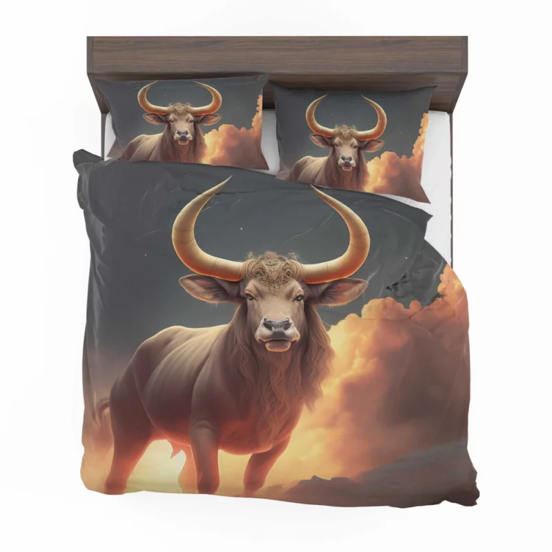 Bull With Large Horns Painting Bedding Set 2