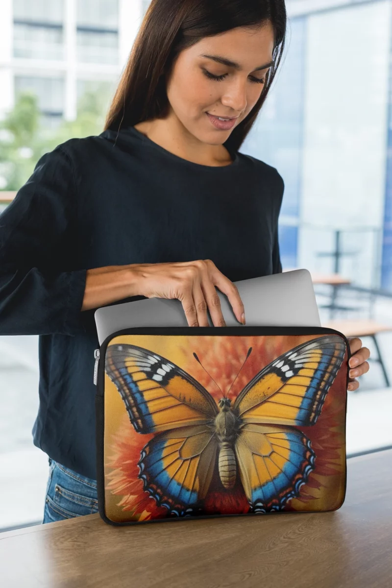 Butterfly Close Up Portrait Laptop Sleeve 1