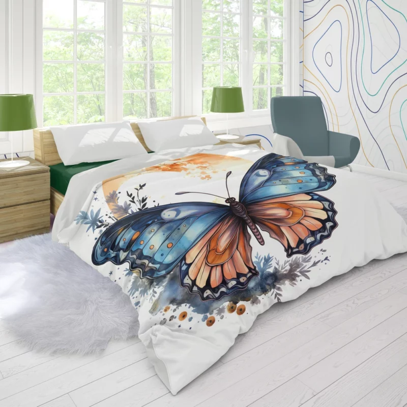 Butterfly Fairytale Illustration Duvet Cover