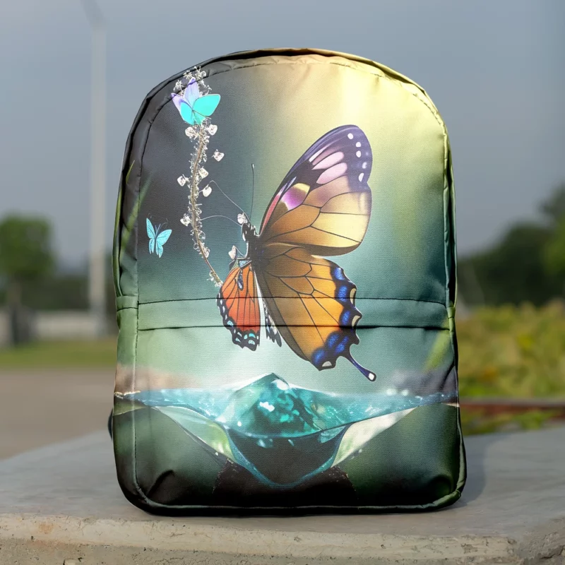 Butterfly in Ecosystem AI Art Minimalist Backpack