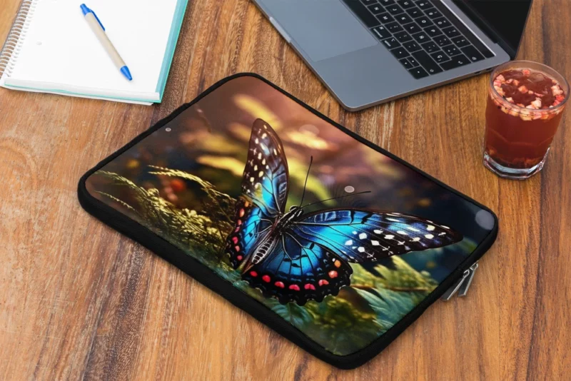 Butterfly in the Flowers Laptop Sleeve 2