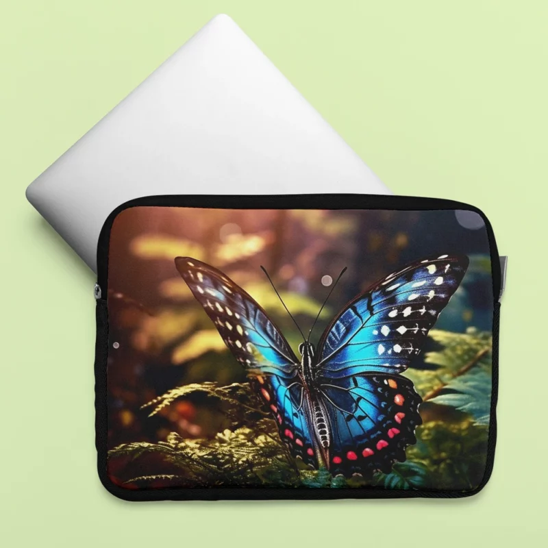 Butterfly in the Flowers Laptop Sleeve