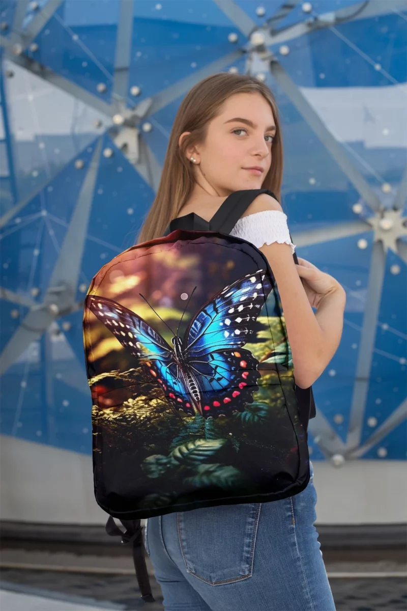 Butterfly in the Flowers Minimalist Backpack 2