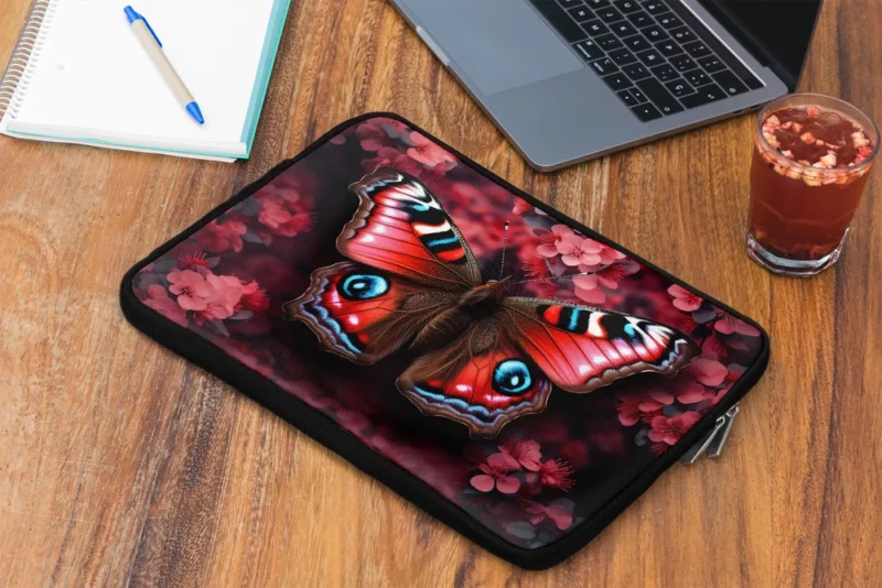 Butterfly on Top of Flower Laptop Sleeve 2