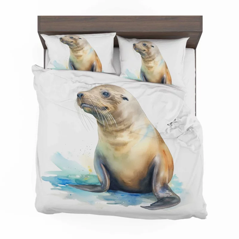 California Sea Lion Painting Bedding Set 2