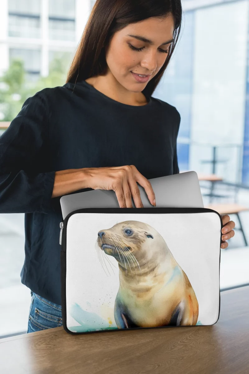 California Sea Lion Painting Laptop Sleeve 1