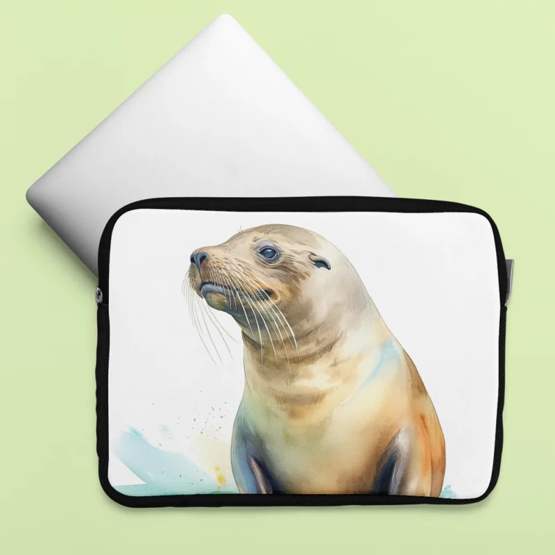 California Sea Lion Painting Laptop Sleeve