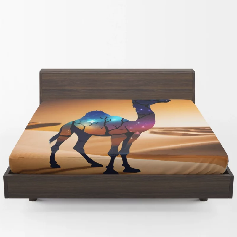 Camel in Desert Fitted Sheet 1