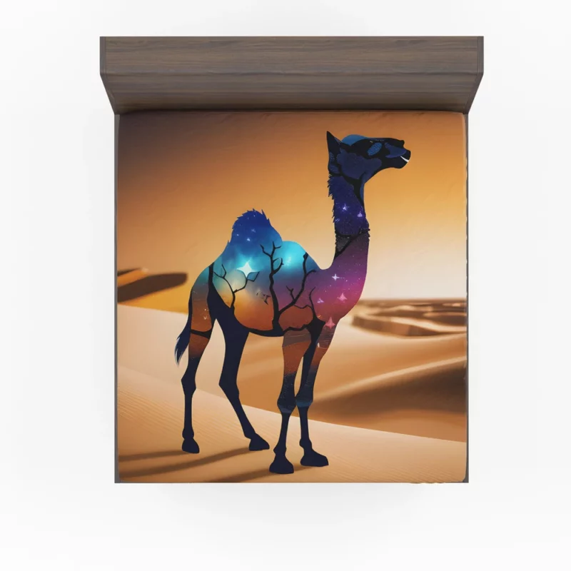 Camel in Desert Fitted Sheet