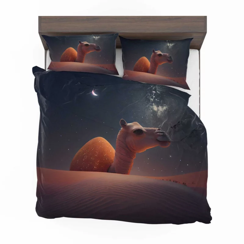 Camel in Desert at Night Bedding Set 2