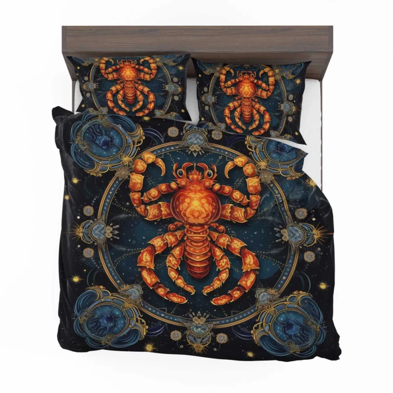 Cancer Zodiac Crab Art Bedding Set 2